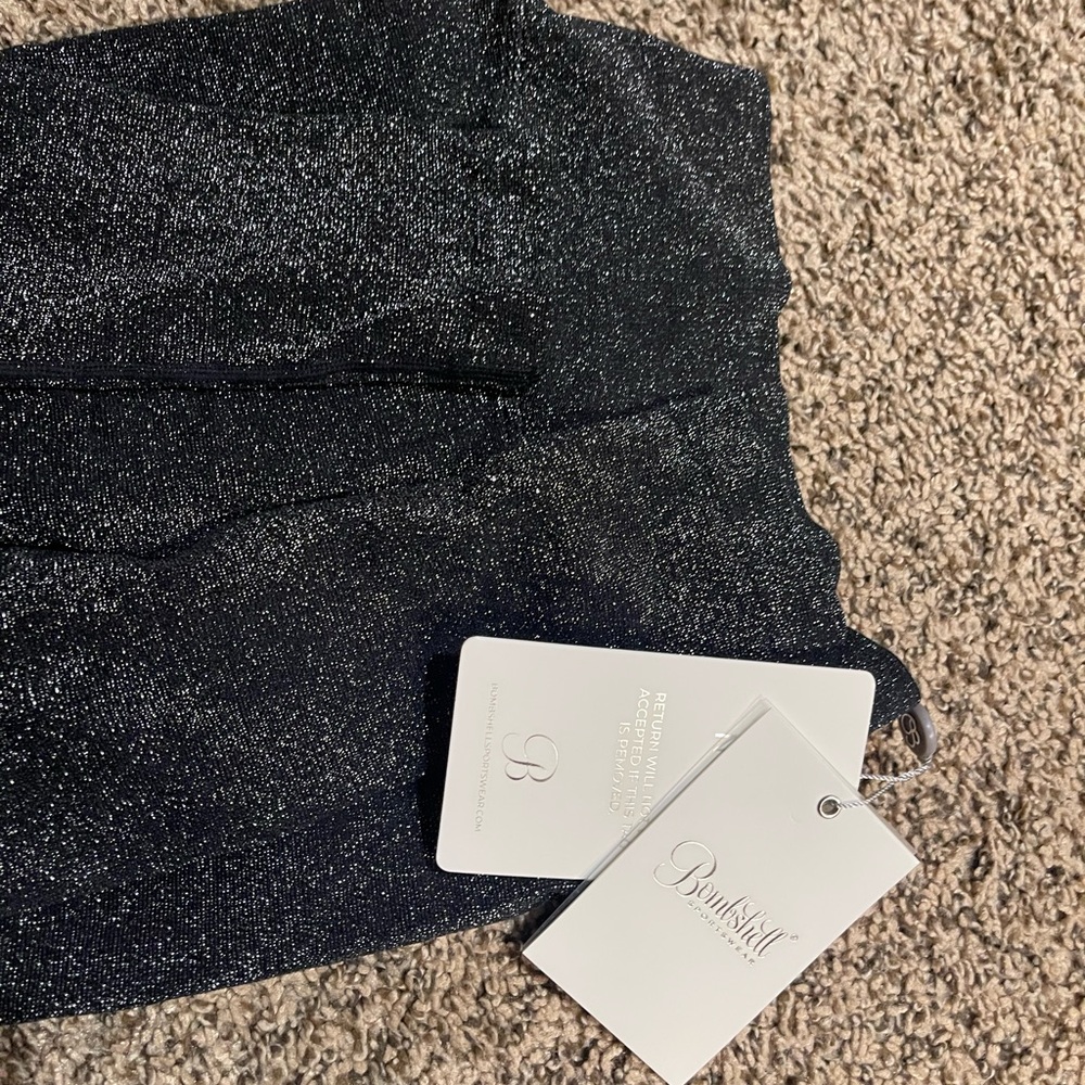 Bombshell Sportswear Black Glitter Leggings